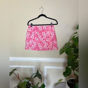 Lilly Pulitzer Pink White Mini Pencil Skirt